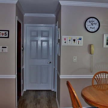 CS Update Kitchen Counters, Tile Splash, Reduce Cab., and New Appl., flr, paint