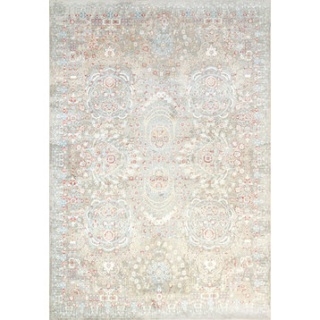 Dynamic Rugs Leda 9870 Vintage and Distressed Rug, Ivory and Blue, 2'2"x7'7"