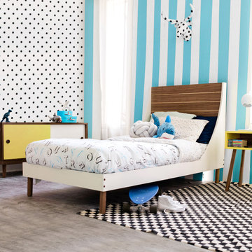 Minimo Bedroom walnut (bed+nightstand)