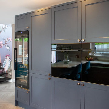 Aldana Kitchen in Slate Blue and Vintage Pink by Everfine Installations