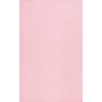 Braided Lefebvre Indoor/Outdoor Area Rug, Pink, 7'6"x9'6"