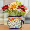 Novica Handmade Floral Michoacan Ceramic Vase