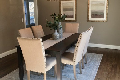 Inspiration for a rustic dining room remodel in St Louis