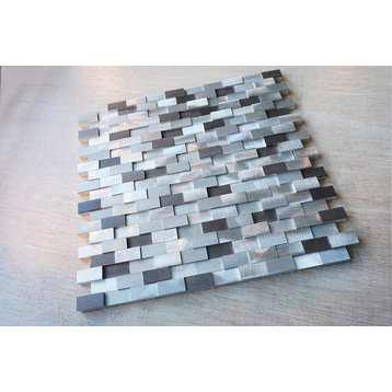 11.75"x12" Slender Lady 3D Aluminum Mosaic Tile Sheet