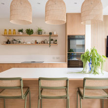 Kitchen lights and shelves