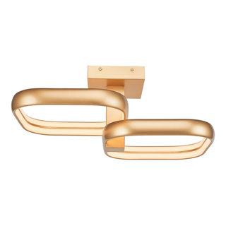 Rave LED Flushmount in Gold - Modern - Flush-mount Ceiling Lighting ...