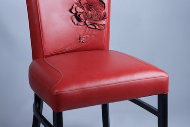 Leather Chair in Red