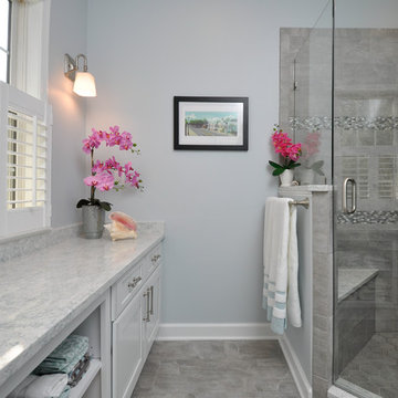 Key West Inspired Master Bathroom Design by Reico Kitchen & Bath