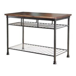 The Orleans Vintage Carmel Kitchen Utility Table - Kitchen Islands And Kitchen Carts