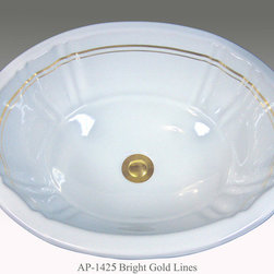 Hand Painted Undermounts by Atlantis Porcelain - Bathroom Sinks