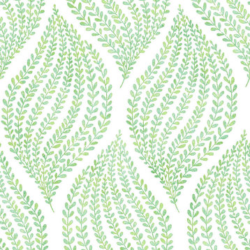 Arboretum Green Leaves Wallpaper Bolt