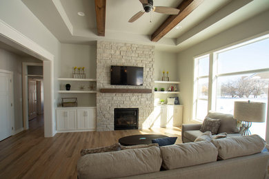 Example of an arts and crafts family room design in Other
