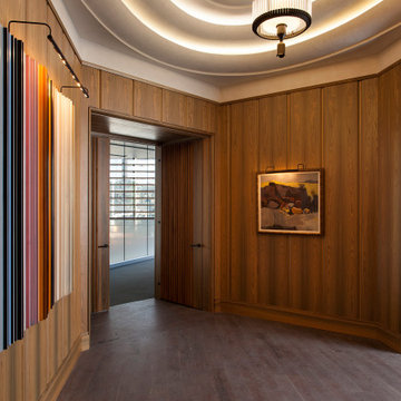 Cypress Lounge Entry Vestibule with Stepped Plaster Ceiling
