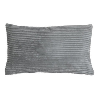 Venetian Velvet Decorative Pillow 18x18 Grey