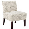 Farley Slipper Chair in Off-white Fabric