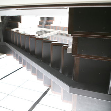 Open riser stairs