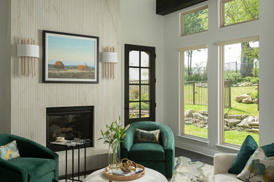 Inspiration for a transitional living room remodel in Austin