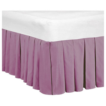 Classic 14" Dust Ruffle Bed Skirts, Purple, 78" X 80"
