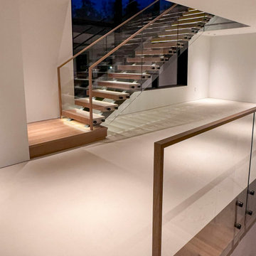 Project #126 | Contemporary Staircases with Integrated LEDs & Glass Railing