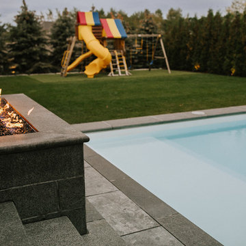 Banas Stone Natural Gas Fireplace