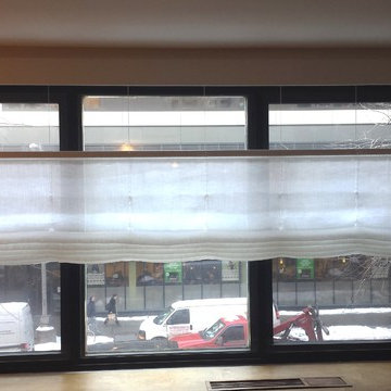 Custom Flat Roman Shades With Top Down Bottom Up ,Manhattan