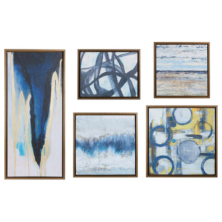 Madison Park Blue Bliss Gallery Art, 5-Piece Set