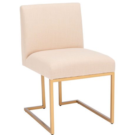 Ayanna Side Chair (Set of 2) - Beige, Gold