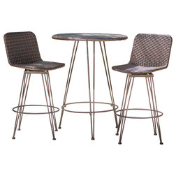 Midcentury Outdoor Pub And Bistro Sets by GDFStudio
