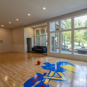 Two-Tiered Basement Designed for Family Fun