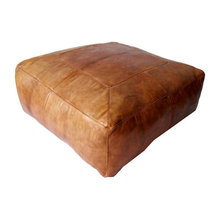 leather poufs