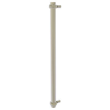 18" Refrigerator Pull With Twist Accents, Polished Nickel
