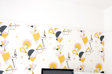 Geo Wallpaper For A Home Office