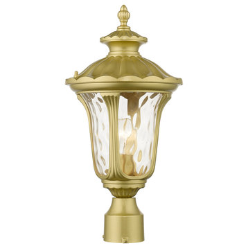 Oxford 1-Light Soft Gold Outdoor Medium Post Top Lantern