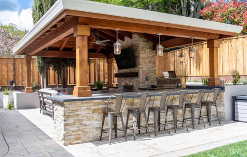 Outdoor Pavilion Cost, Average Cost Of Outdoor Kitchen With Fireplace