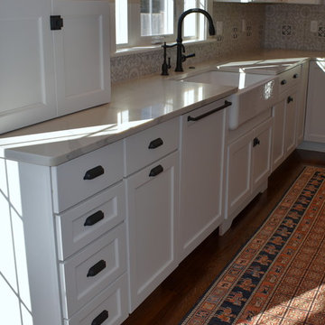 Wellborn Forest Hamilton door style in Arctic White and Oyster