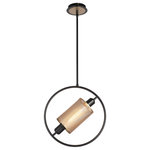 Eurofase - Seamore 1-Light Pendant in Black - This 1-Light Pendant From Eurofase Comes In A Black Finish.It Measures 6" High X 14" Long X 14" Wide. This Light Uses 1 E26 Bulb(S). Dry Rated. Can Be Used In Dry Environments Like Living Rooms Or Bedrooms.  This light requires 1 ,  Watt Bulbs (Not Included) UL Certified.