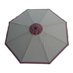 9' Designer Market Umbrella - Taupe - Outdoor Umbrella Accessories
