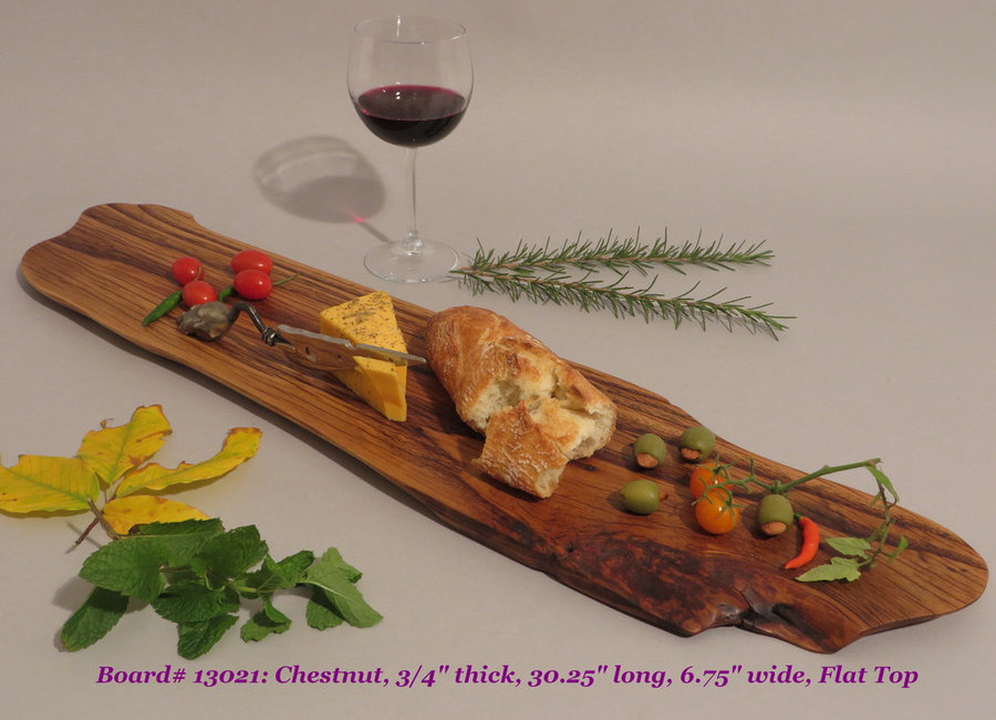 Hand-Carved Chestnut Serving Board