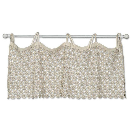 Heritage Lace Crochet Envy 45x16 Valance, Natural