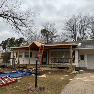 Front Porch w/ Handicap Ramp Build