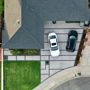 Modern concrete driveway - costa mesa