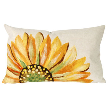 Visions II Sunflower Yellow Pillow, 12"x20"