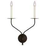 Visual Comfort & Co. - Belfair Large Double Sconce in Aged Iron - Belfair Large Double Sconce in Aged Iron