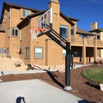 Jason P's Pro Dunk Gold Basketball System on a 30x25 in Colorado Spring, CO