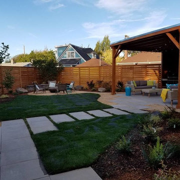 Northeast Portland - Blessing Landscape Design, Client Installed Backyard