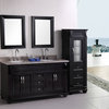 Design Element DEC059C Hudson 60" Double Sink Vanity Set, Espresso