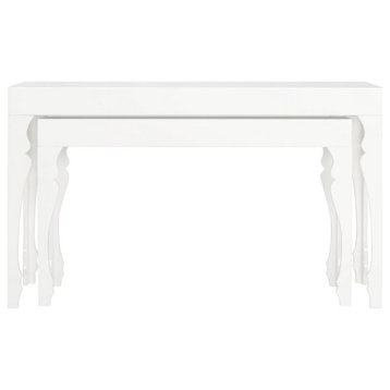 Axl French Leg Lacquer Stacking Console White
