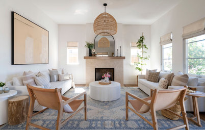 5 Stylish New Living Rooms Designed Around a Fireplace