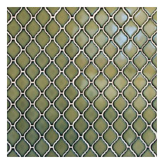 Arabesque Narrow Lantern Tiles, Glossy Moss Green, 11"x9.75", Box of 15