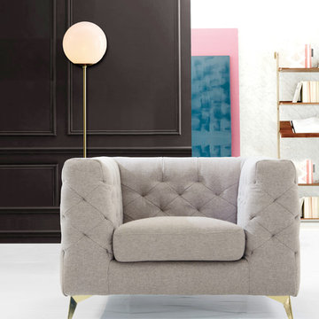 Chic Home Soho Club Chair, Light Gray